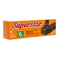 WAFER SUPERSTAR TRIPLECHOCOLATE BOX 12x18/16g